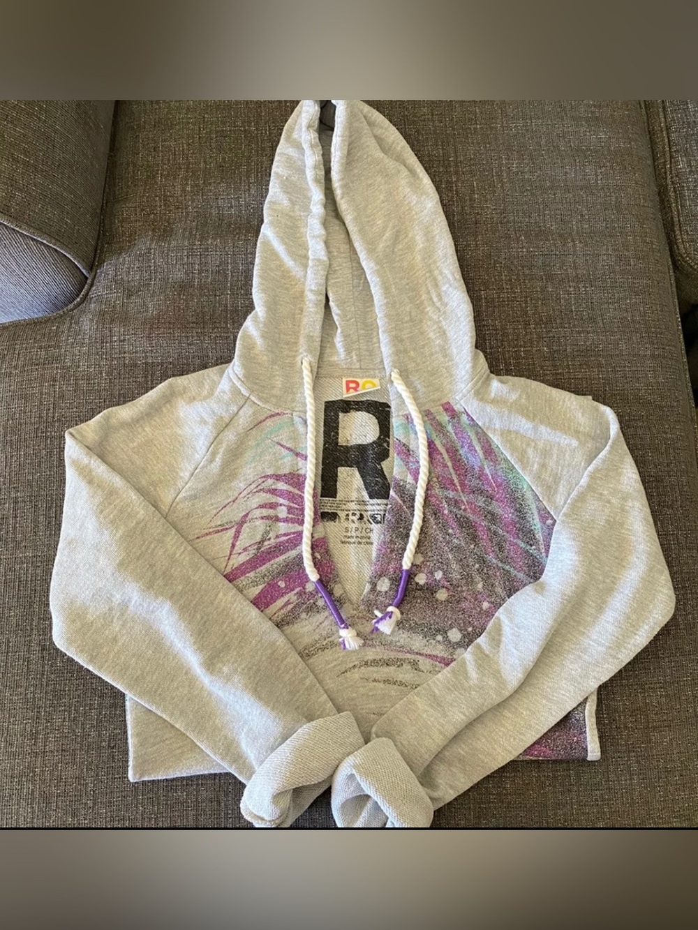 ROXY Gray x Purple Hoodie
